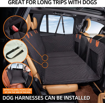 Back Seat Extender ,Dog Car Seat Cover, Camping Air Mattress, Hammock Travel Bed,Non Inflatable Car Bed Mattress for Car SUV Truck (Black)